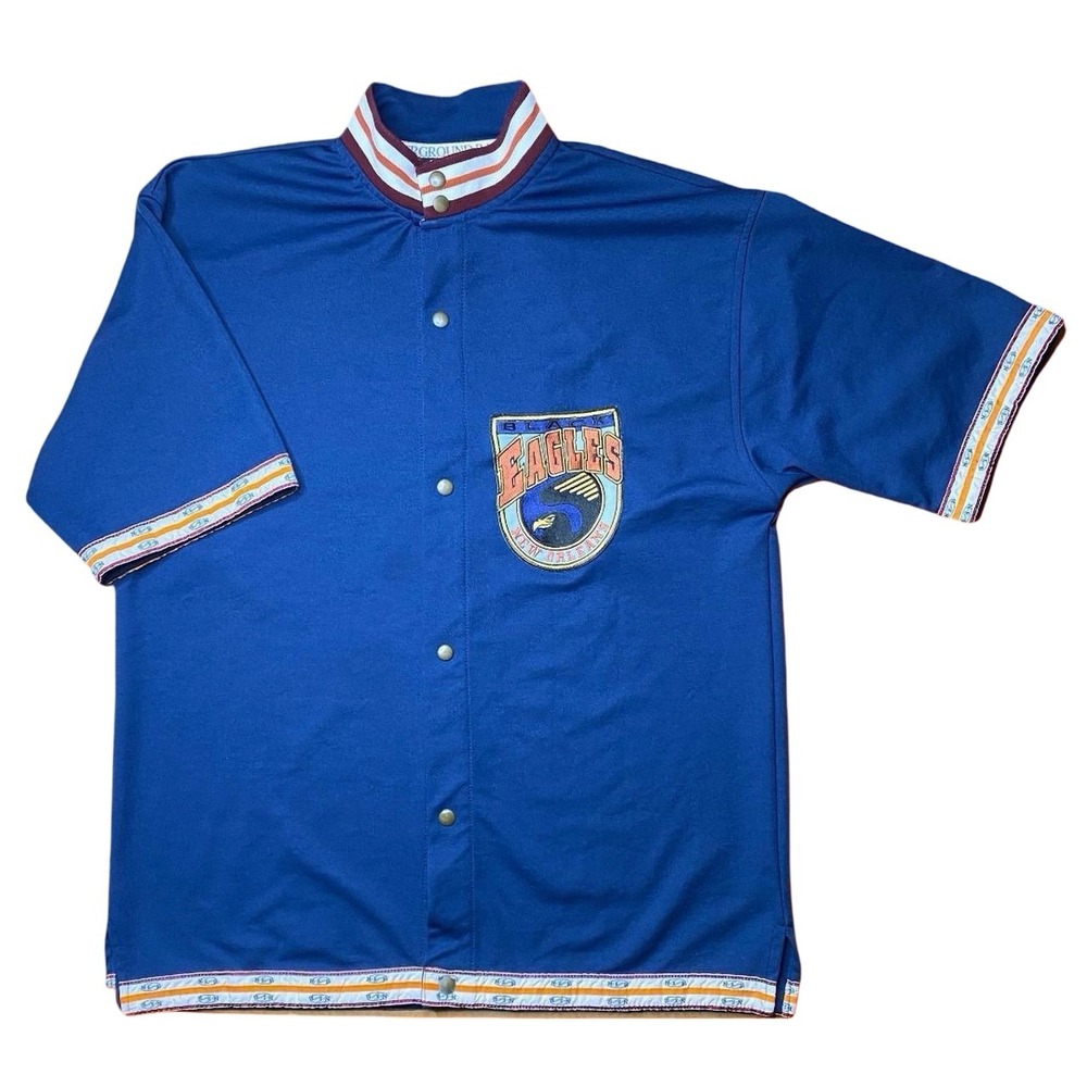 Vintage 90s NEW ORLEANS BLACK EAGLES warm up jersey